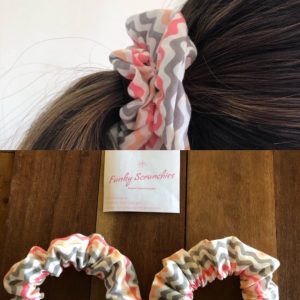 Hair Scrunchie – Pastel Chevron