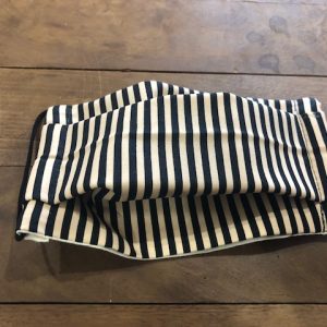 Face Mask – Caramel & Black Stripe