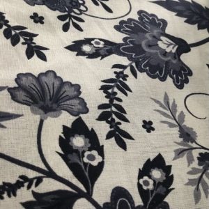 Tablecloth 110cm x 180cm Navy Fleur