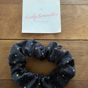 Hair Scrunchie – Navy Speckle