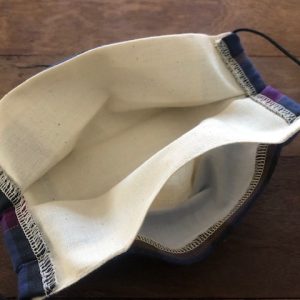 Face Mask – Navy Tartan